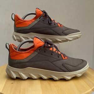 Ecco Women's Charcoal and Orange Sneakers